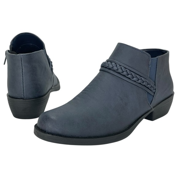 Easy Street Jalia Navy Faux Leather Womens Shooties Size 7M - Picture 7 of 10